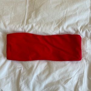 Jade Swim Red Bandeau Top